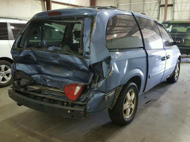 2D4GP44L27R198248 - 2007 DODGE GRAND CARA BLUE photo 4