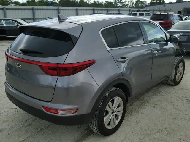 KNDPM3AC1H7097404 - 2017 KIA SPORTAGE L GRAY photo 4