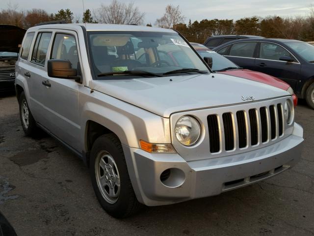 1J8FT28W88D785189 - 2008 JEEP PATRIOT SP SILVER photo 1