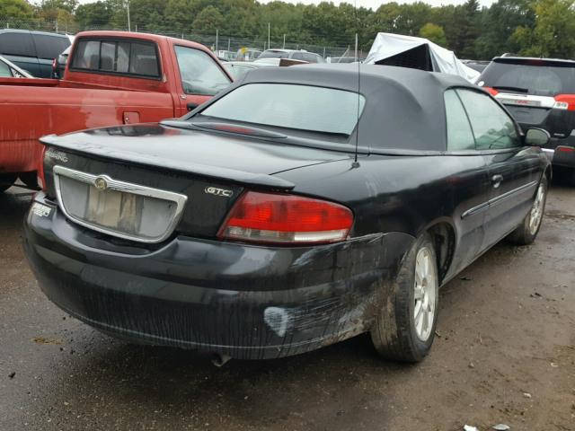 1C3EL75T53N543378 - 2003 CHRYSLER SEBRING GT BLACK photo 4