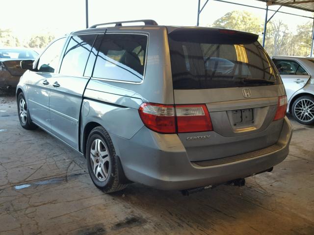 5FNRL38637B018853 - 2007 HONDA ODYSSEY EX BLUE photo 3