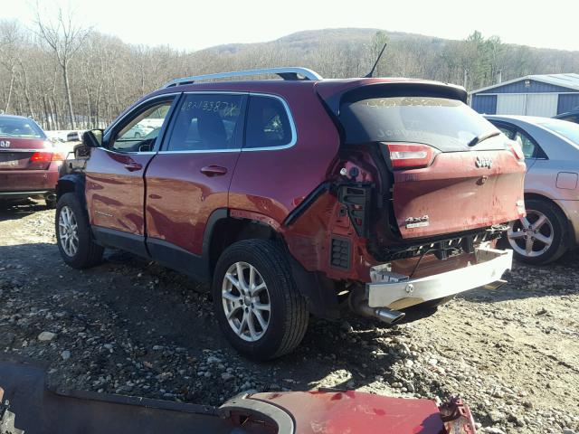 1C4PJMCS6EW120129 - 2014 JEEP CHEROKEE L RED photo 3