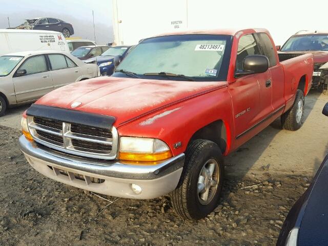 1B7GG23X0VS190568 - 1997 DODGE DAKOTA RED photo 2