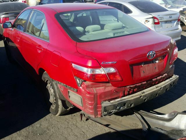 4T1BE46K27U175617 - 2007 TOYOTA CAMRY NEW RED photo 3
