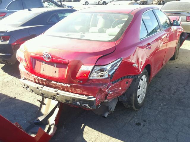 4T1BE46K27U175617 - 2007 TOYOTA CAMRY NEW RED photo 4