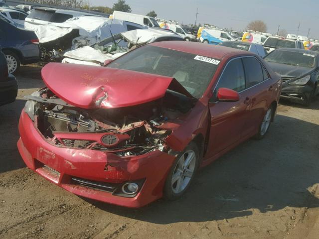 4T1BF1FK0EU796654 - 2014 TOYOTA CAMRY L RED photo 2