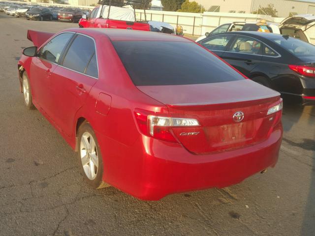 4T1BF1FK0EU796654 - 2014 TOYOTA CAMRY L RED photo 3