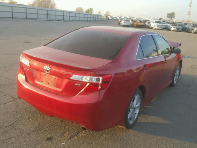 4T1BF1FK0EU796654 - 2014 TOYOTA CAMRY L RED photo 4