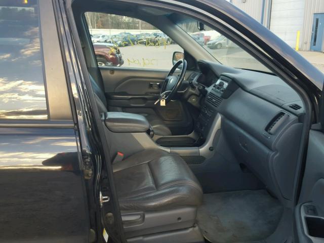 2HKYF18644H578465 - 2004 HONDA PILOT EXL BLACK photo 5