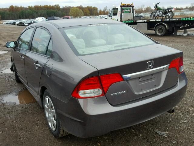 2HGFA1F59AH572862 - 2010 HONDA CIVIC LX GRAY photo 3