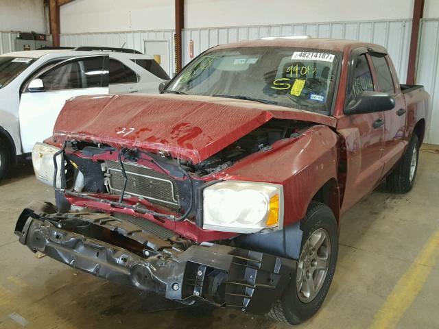 1D7HE28K16S629906 - 2006 DODGE DAKOTA QUA RED photo 2