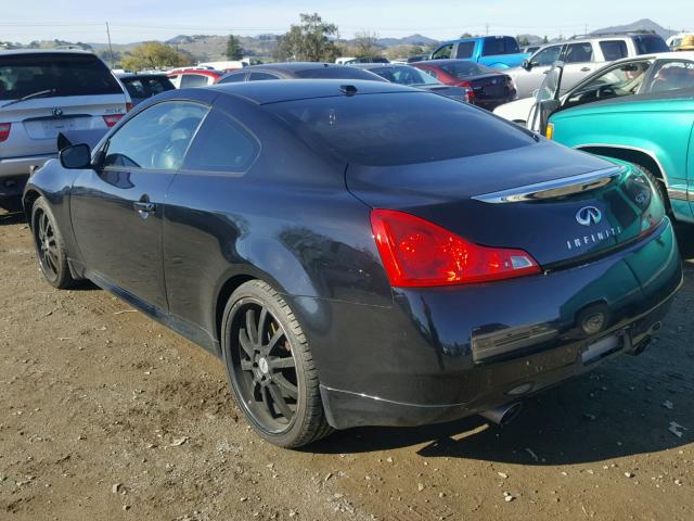 JNKCV64E38M117288 - 2008 INFINITI G37 BASE BLACK photo 3