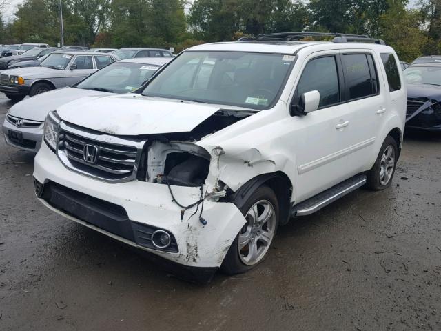 5FNYF4H72DB081634 - 2013 HONDA PILOT EXLN WHITE photo 2