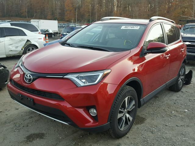 2T3RFREV5GW435360 - 2016 TOYOTA RAV4 XLE RED photo 2