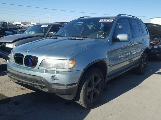 5UXFA53583LV84595 - 2003 BMW X5 3.0I GREEN photo 2