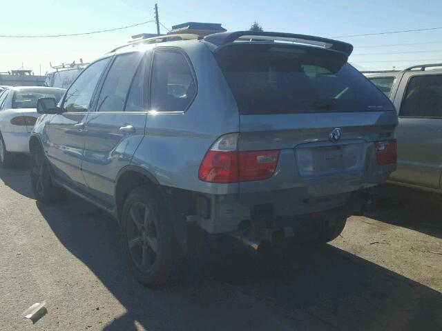 5UXFA53583LV84595 - 2003 BMW X5 3.0I GREEN photo 3