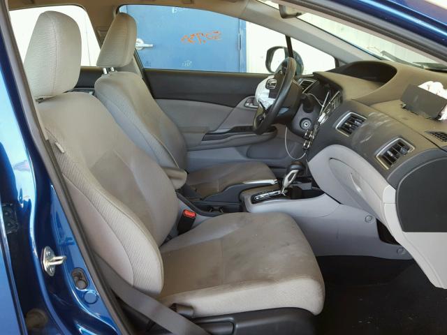 19XFB2F55DE014461 - 2013 HONDA CIVIC LX BLUE photo 5