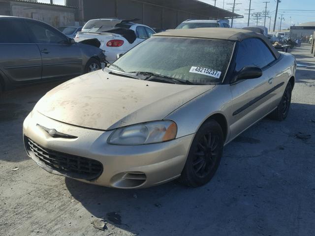 1C3EL45U21N654068 - 2001 CHRYSLER SEBRING LX GOLD photo 2