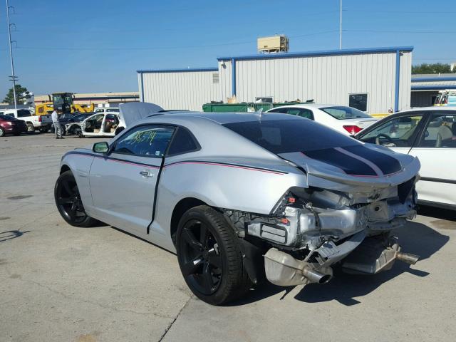 2G1FB1E34D9190080 - 2013 CHEVROLET CAMARO LT SILVER photo 3