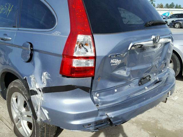 5J6RE3H70BL034818 - 2011 HONDA CR-V EXL BLUE photo 9