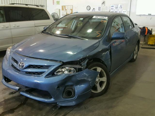 5YFBU4EE6CP066569 - 2012 TOYOTA COROLLA BA BLUE photo 2