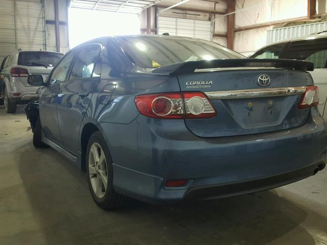 5YFBU4EE6CP066569 - 2012 TOYOTA COROLLA BA BLUE photo 3