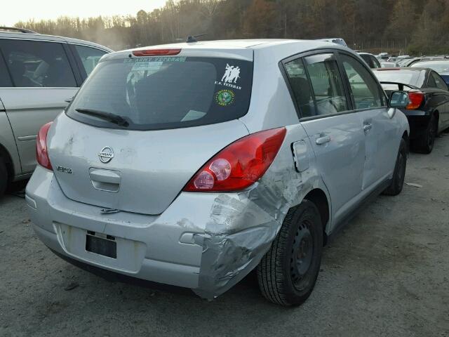 3N1BC1CP2AL374695 - 2010 NISSAN VERSA S SILVER photo 4