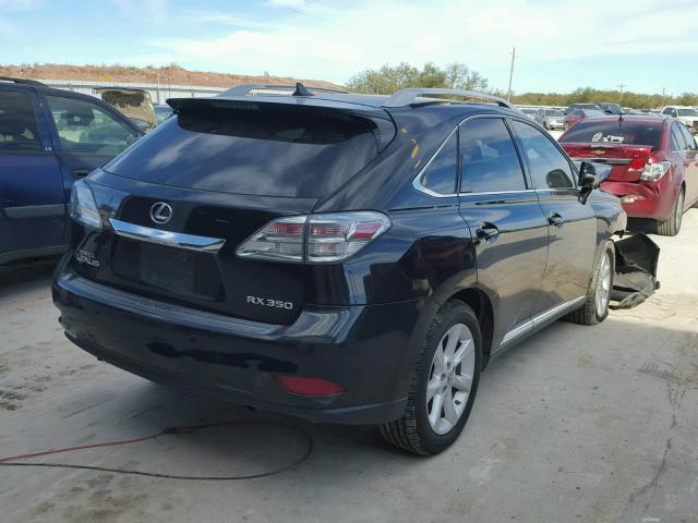 2T2ZK1BA1AC017891 - 2010 LEXUS RX 350 BLACK photo 4