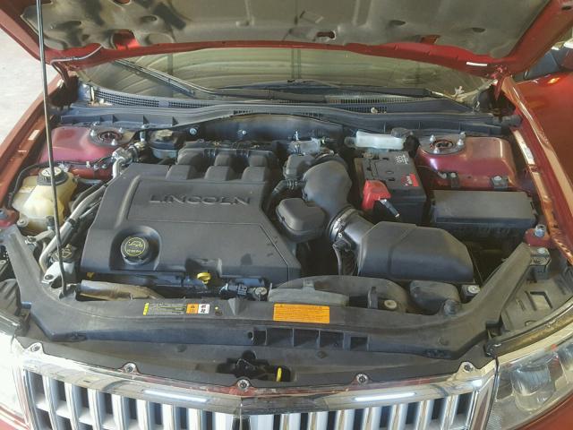 3LNHM26T87R633615 - 2007 LINCOLN MKZ RED photo 7