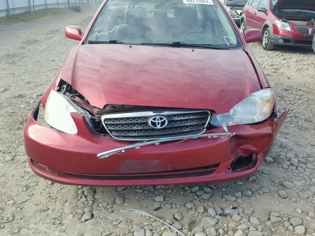 1NXBR32E38Z011731 - 2008 TOYOTA COROLLA CE RED photo 9