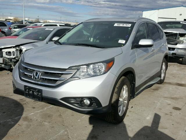 2HKRM3H71EH524055 - 2014 HONDA CR-V EXL SILVER photo 2