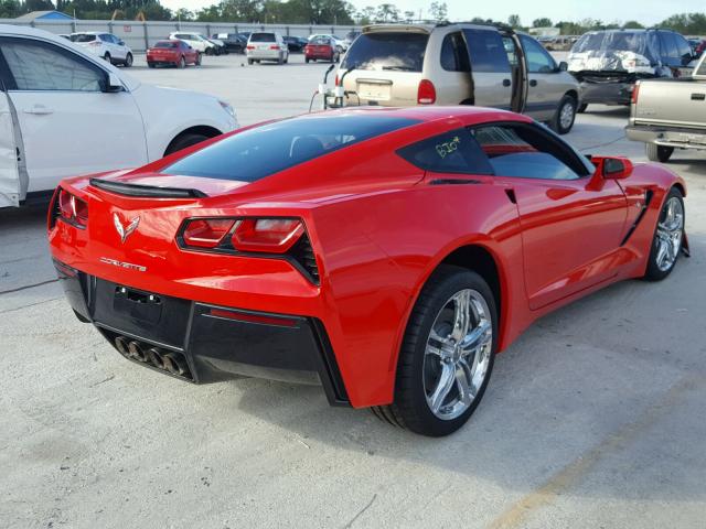 1G1YD2D70H5124190 - 2017 CHEVROLET CORVETTE S RED photo 4