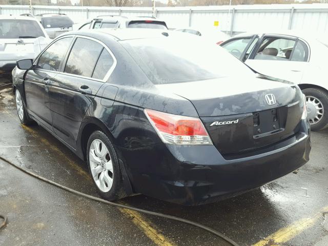 1HGCP268X8A105394 - 2008 HONDA ACCORD EXL BLACK photo 3