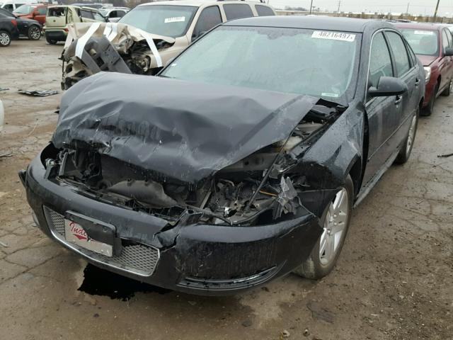 2G1WG5E32D1203853 - 2013 CHEVROLET IMPALA LT BLACK photo 2