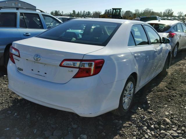 4T4BF1FK3ER380331 - 2014 TOYOTA CAMRY L WHITE photo 4