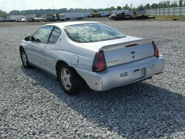 2G1WW12E6Y9383265 - 2000 CHEVROLET MONTE CARL ნაცრისფერი ფოტო 3