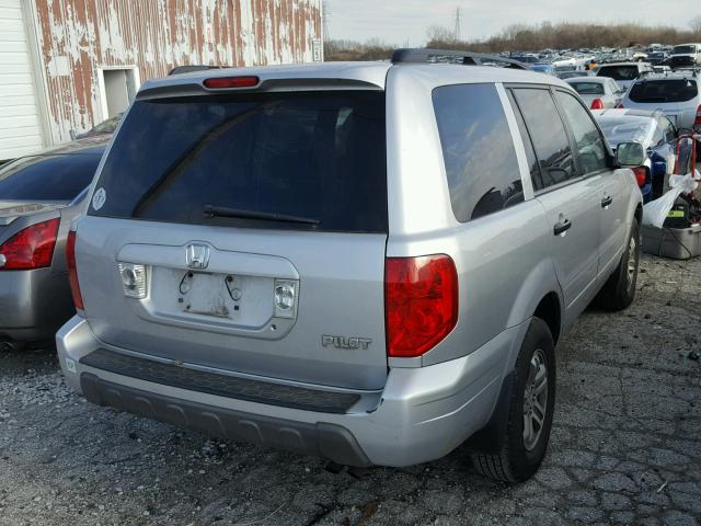 2HKYF18793H545484 - 2003 HONDA PILOT EXL GRAY photo 4