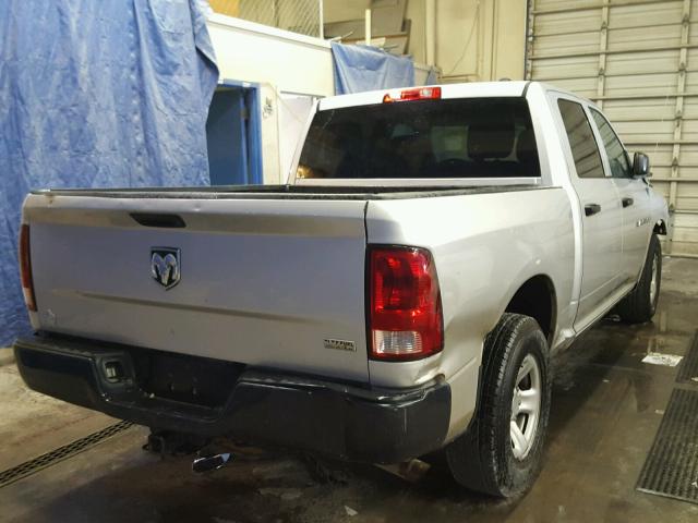 1C6RD6KP2CS253698 - 2012 DODGE RAM 1500 S SILVER photo 4