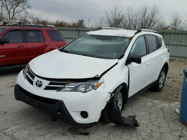 2T3BFREV6EW170298 - 2014 TOYOTA RAV4 LE WHITE photo 2