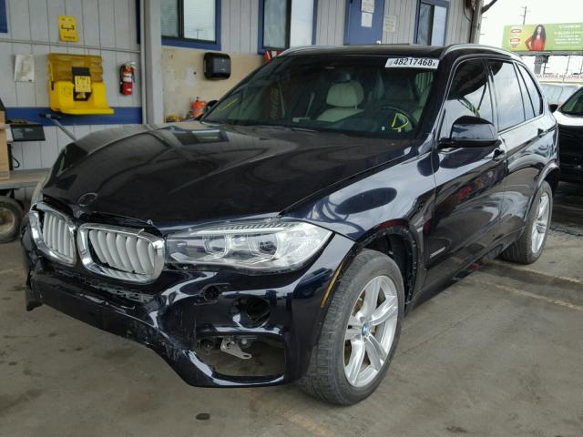 5UXKR6C54F0J75349 - 2015 BMW X5 XDRIVE5 BLUE photo 2