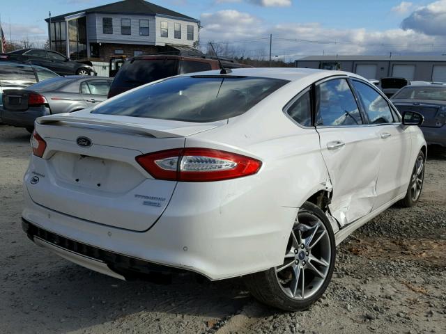 3FA6P0K9XDR294570 - 2013 FORD FUSION TIT WHITE photo 4