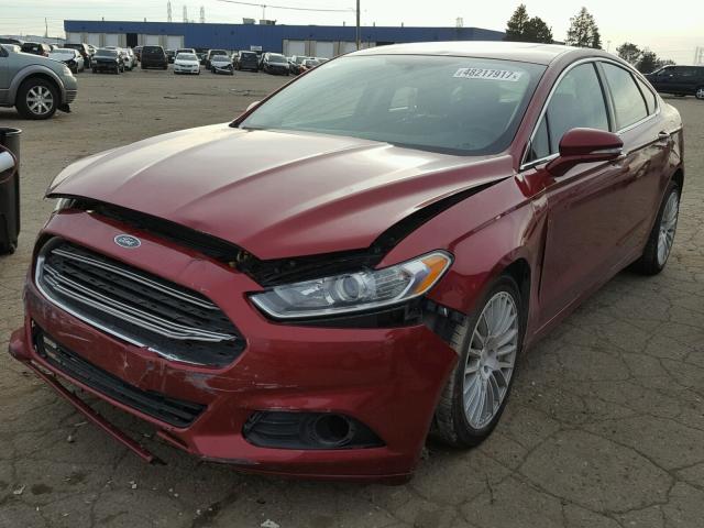 3FA6P0HDXFR193057 - 2015 FORD FUSION SE MAROON photo 2