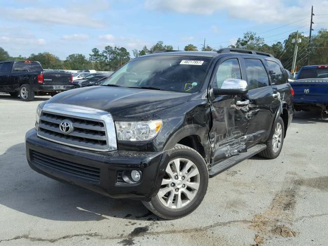 5TDKY5G11ES055820 - 2014 TOYOTA SEQUOIA LI BLACK photo 2