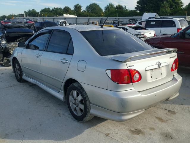 2T1BR32E13C164781 - 2003 TOYOTA COROLLA S SILVER photo 3