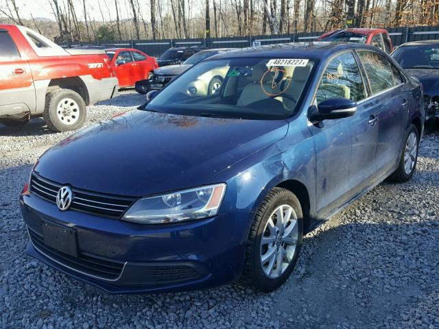 3VWDP7AJ3DM451078 - 2013 VOLKSWAGEN JETTA SE BLUE photo 2