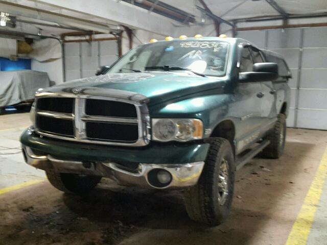 3D7KU28D33G763233 - 2003 DODGE RAM 2500 S GREEN photo 2
