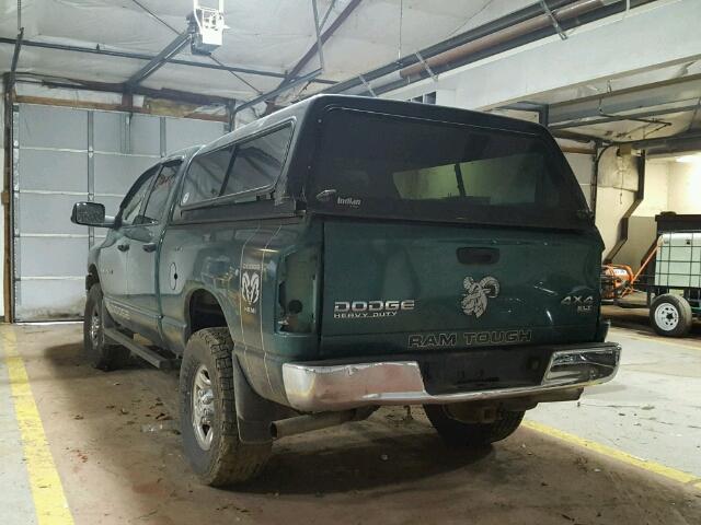 3D7KU28D33G763233 - 2003 DODGE RAM 2500 S GREEN photo 3