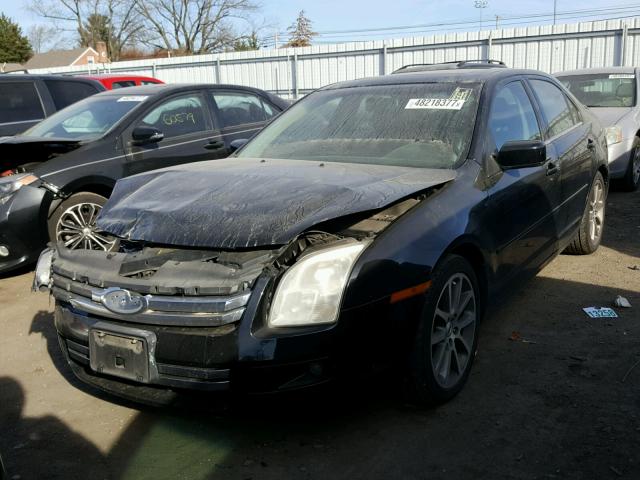 3FAHP08Z28R222316 - 2008 FORD FUSION SEL BLACK photo 2