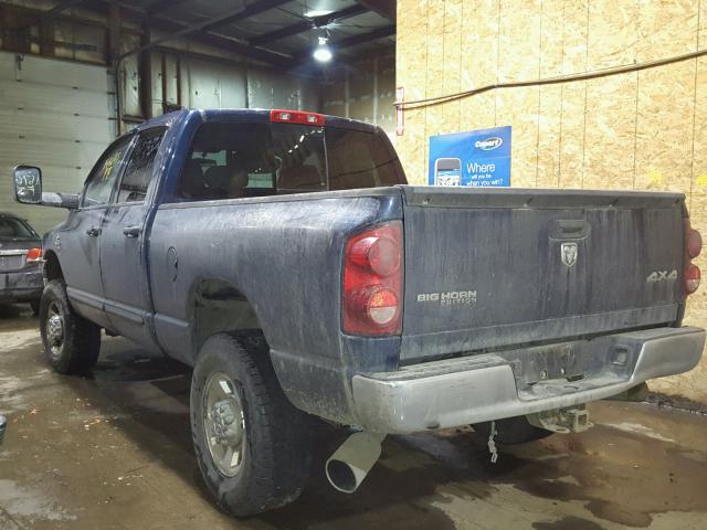 1D7KS28A47J585414 - 2007 DODGE RAM 2500 S BLUE photo 3