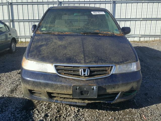 5FNRL18964B086204 - 2004 HONDA ODYSSEY EX BLUE photo 9